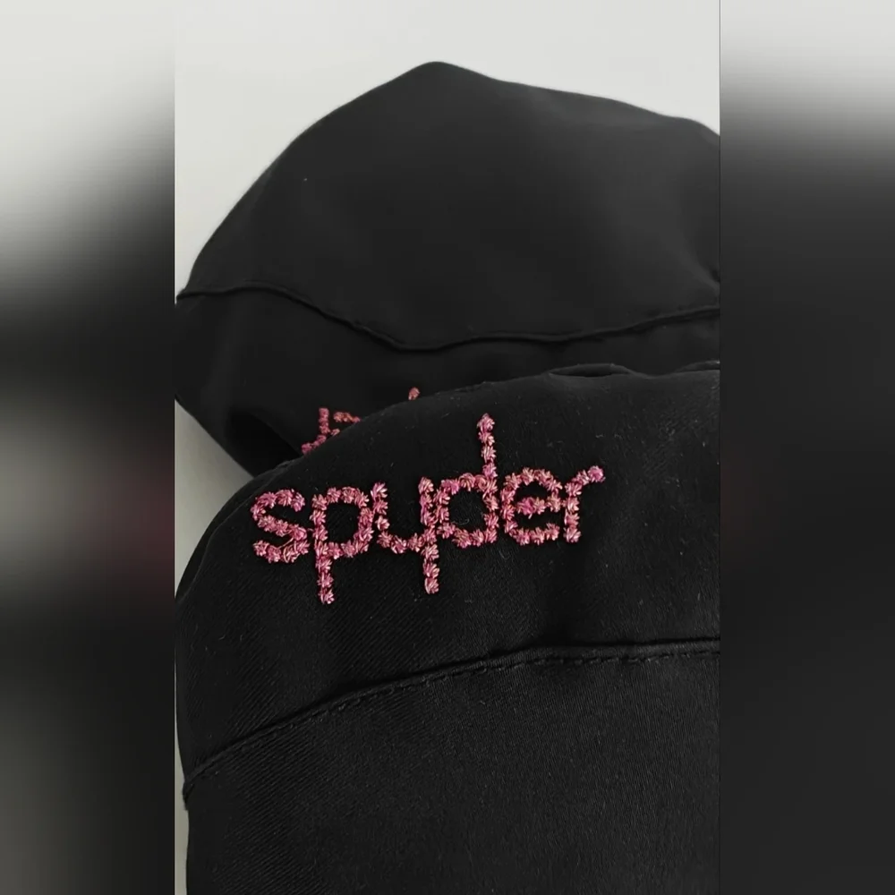 Spyder Girls Snow Mittens Black/Grey/Hot Pink Size L